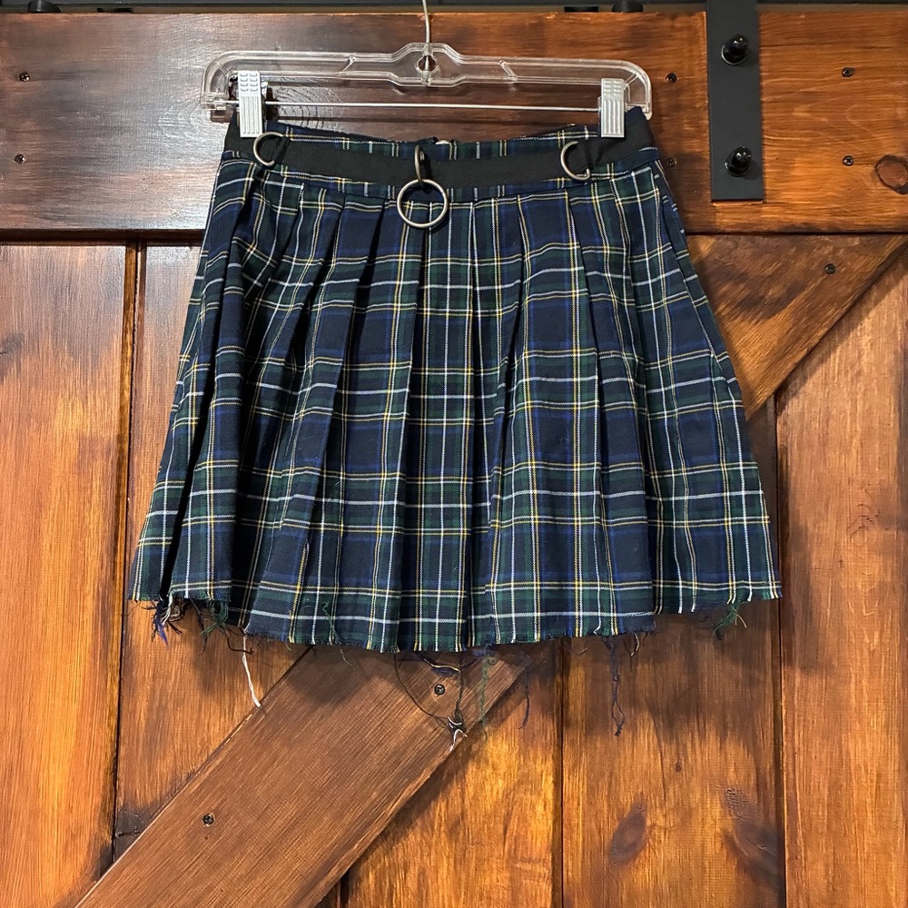 Current Mood gothic plaid mini skirt